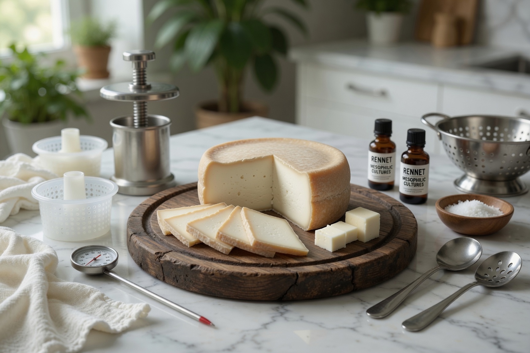Petite bûche de fromage de chèvre frais maison roulée dans du poivre